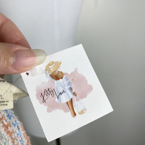 NWT 143 Story by Line Up Open Knit Striped Tank Sz. L - Picture 5 of 12